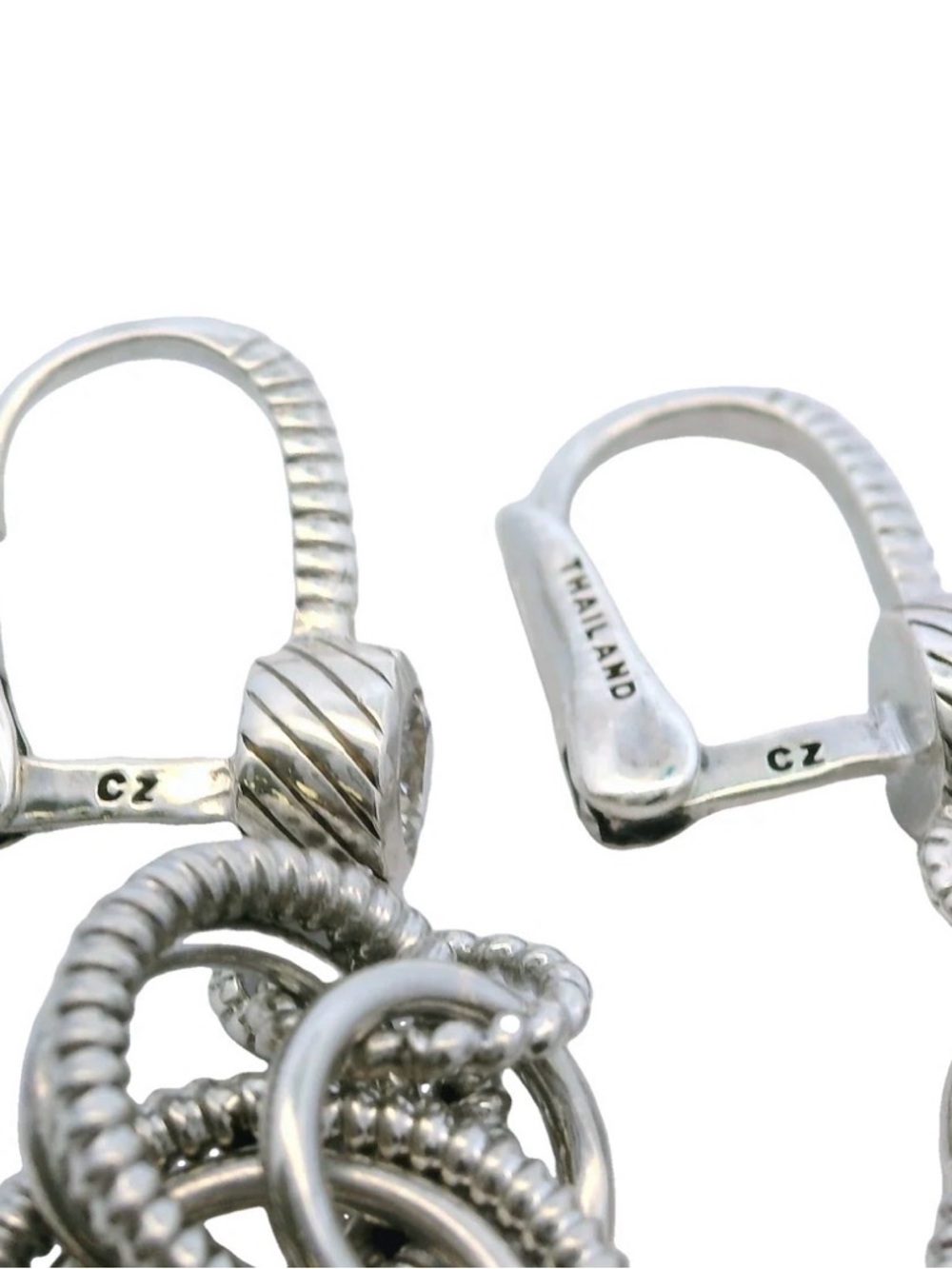 Judith Ripka Sterling Silver Earrings 🪴 - Picture 6 of 7
